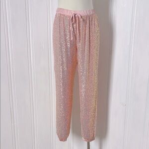 ✨ VICTORIA’S SECRET Pink Sequin Jogger Pants ✨